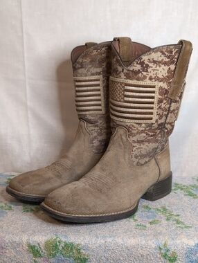 Ariat Camo Patriot Western Cowboy Boots mens 7D